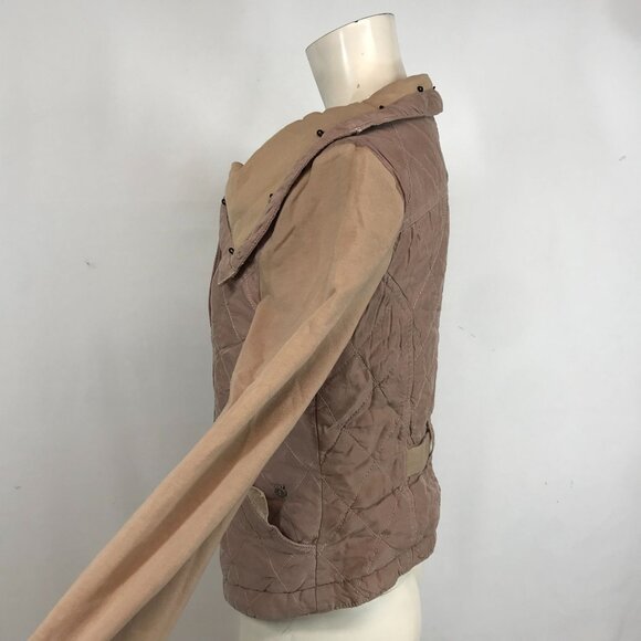 MARRAKECH ~ WOMENS XS ~ MAUVE QUILTED ASYMMETRICAL JACKET COAT - Picture 4 of 7